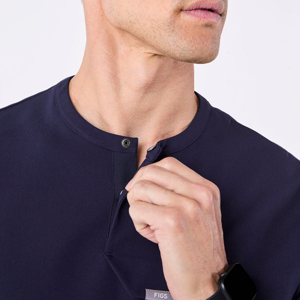 Men's Navy Corfield - Henley Scrub Top