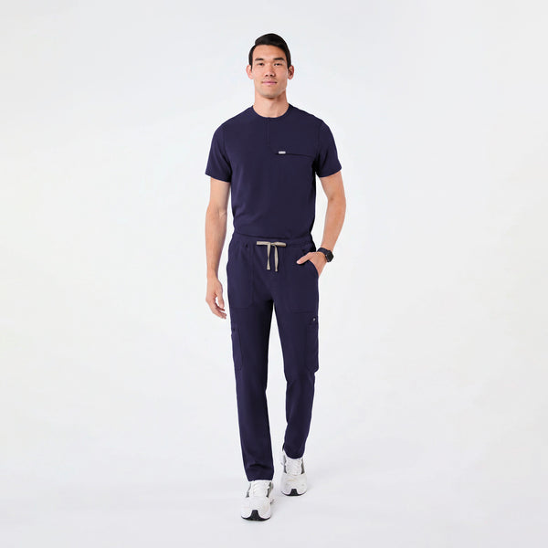 Men's Navy Corfield - Henley Scrub Top