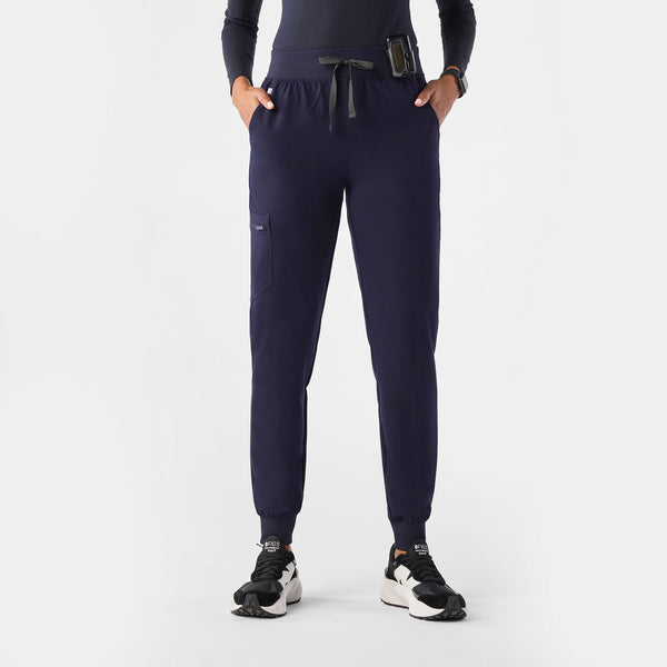 women's Navy Zamora™ High Waisted - Petite Jogger Scrub Pants