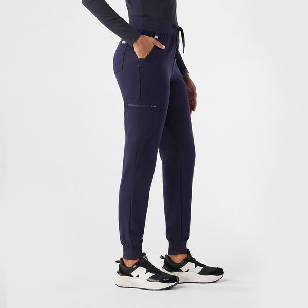 women's Navy Zamora™ High Waisted - Petite Jogger Scrub Pants
