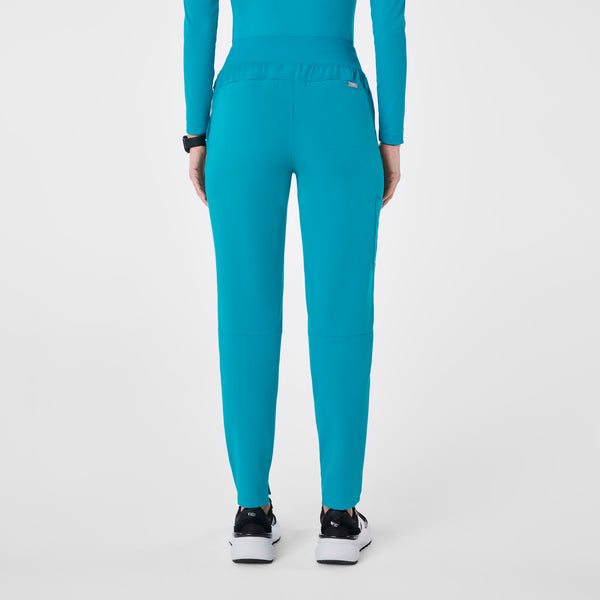 women's Teal Alva High Waisted Tapered - Scrub Pant