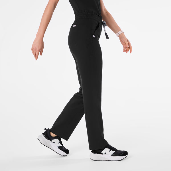 women's Black Davia High Waisted Straight Leg - Scrub Pant