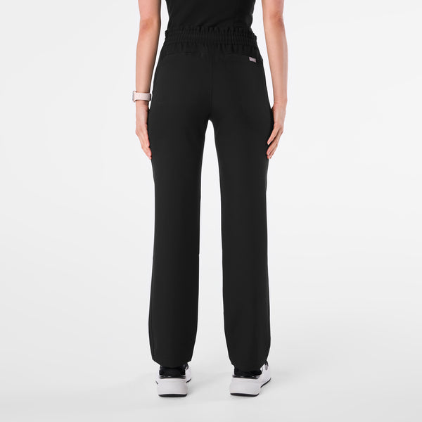 women's Black Davia High Waisted Straight Leg - Scrub Pant