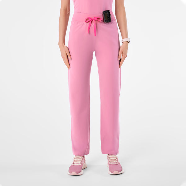 women's Chalk Pink High Waisted Livingston - Petite Basic Scrub Pant™