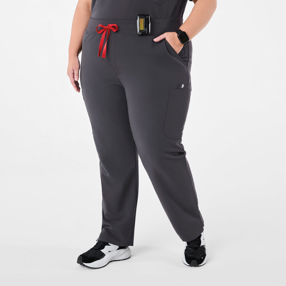 women's Charcoal High Waisted Yola™ - Skinny Scrub Pants (3XL - 6XL)