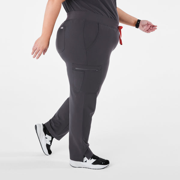 Women's Charcoal Yola High-Rise Slim -  Scrub Pant (3XL - 6XL)