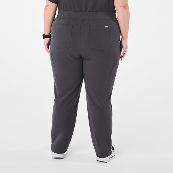 Women's Charcoal Yola High-Rise Slim -  Scrub Pant (3XL - 6XL)