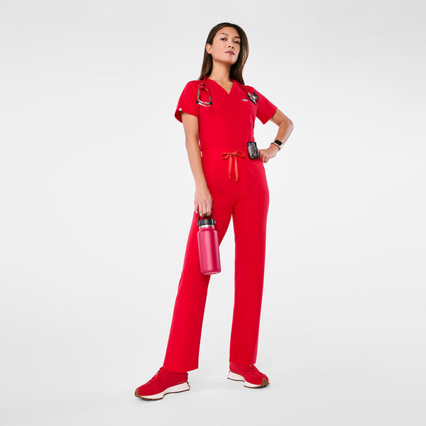 women's Pop Red High Waisted Livingston - Basic Scrub Pant™