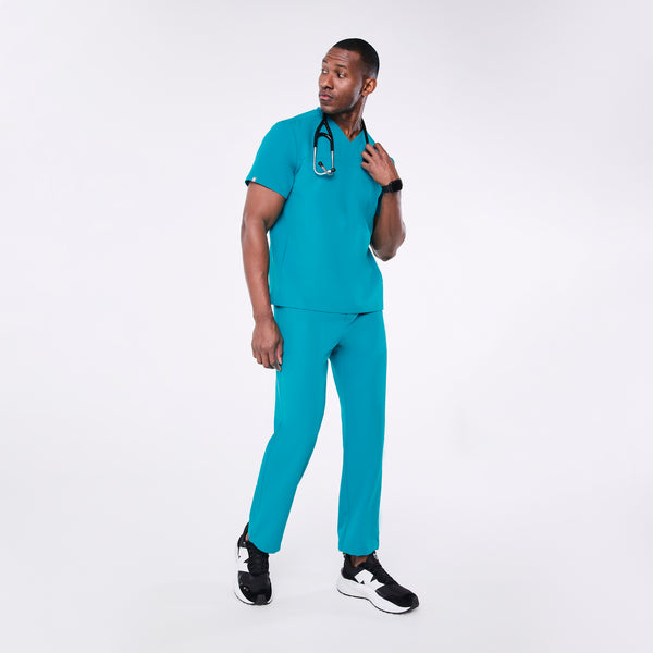 Men's Teal Howard V-Neck - Scrub Top