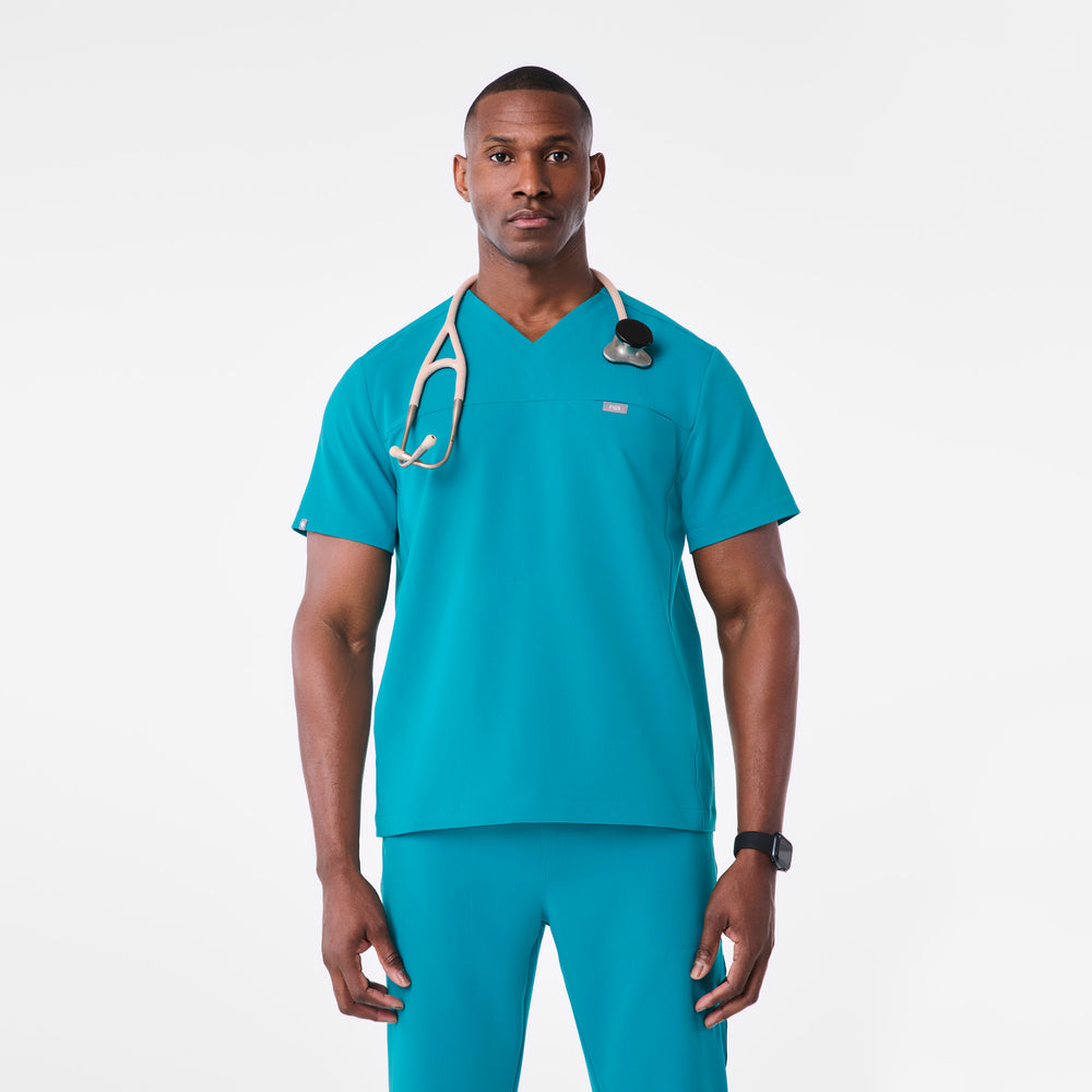 Men's Teal Howard V-Neck - Scrub Top