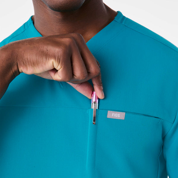 Men's Teal Howard V-Neck - Scrub Top