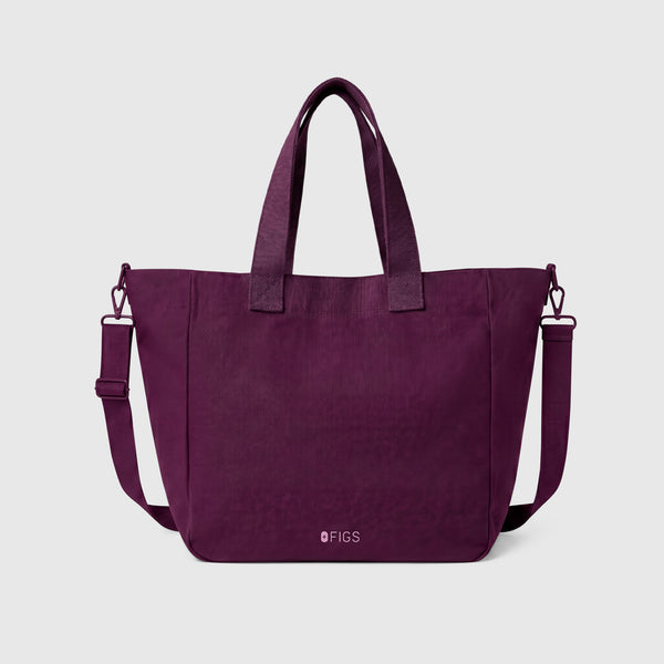 Deep Purple - A Very Large Needle Canvas Tote