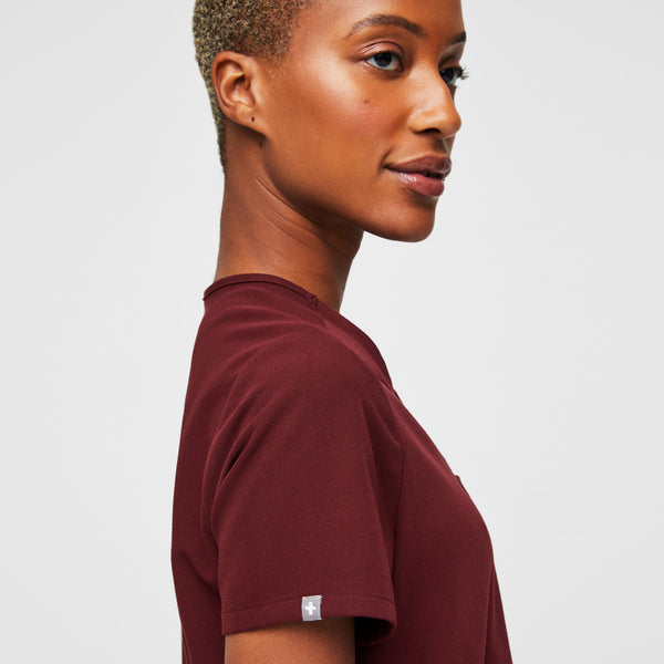Women's Burgundy Catarina™ - Petite Scrub Top