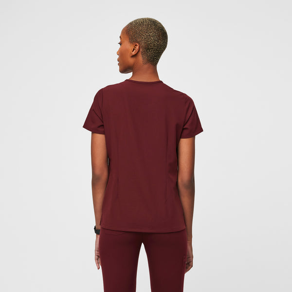 Women's Burgundy Catarina™ - Petite Scrub Top