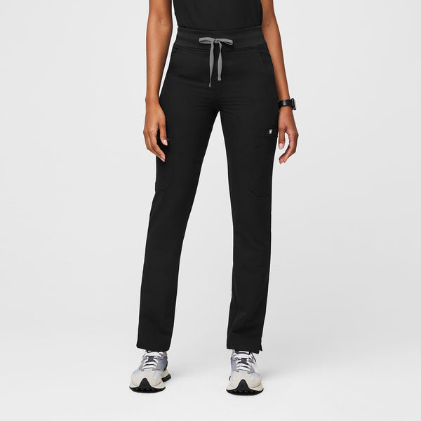 women's Black Yola™ High Waisted 2.0 - Petite Skinny Scrub Pants