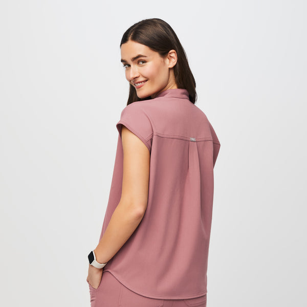 Women's Mauve Rafaela™ - Oversized  Scrub Top (3XL - 6XL)