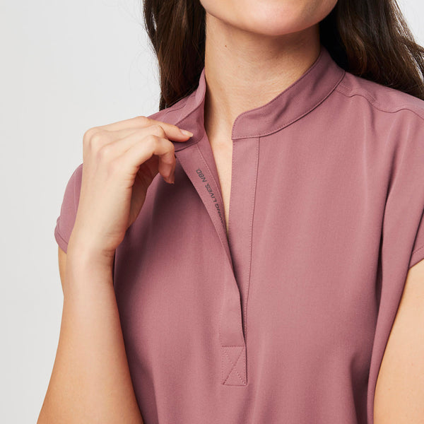 Women's Mauve Rafaela™ - Oversized  Scrub Top (3XL - 6XL)