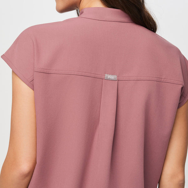 Women's Mauve Rafaela™ - Oversized  Scrub Top (3XL - 6XL)