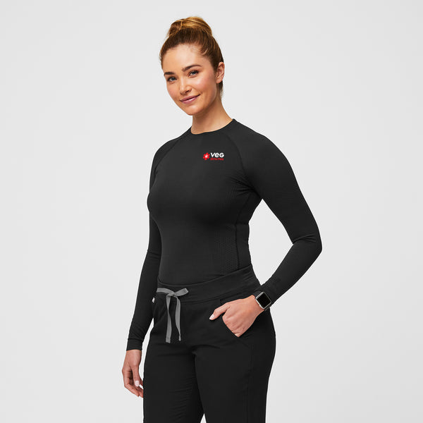 Women's Black VEG Salta Seamless - Long-Sleeve Underscrub