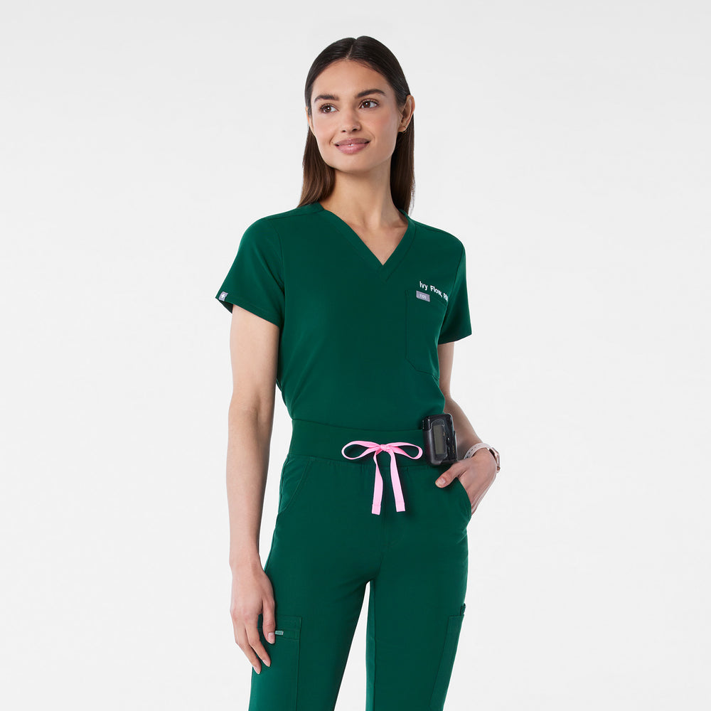 women's Forest Green Catarina - One-Pocket Scrub Top™
