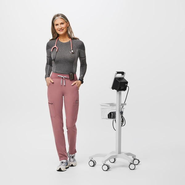Women's MauveYola High-Rise Slim - Tall  Scrub Pant (3XL - 6XL)