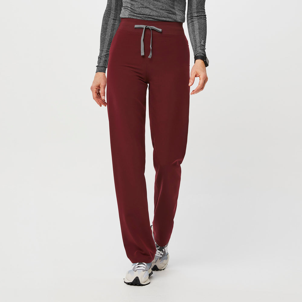 women's Burgundy Livingston™ High Waisted - Basic Scrub Pants