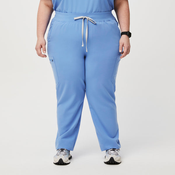 women's Ceil Blue High Waisted Yola™ - Skinny Scrub Pants (3XL - 6XL)
