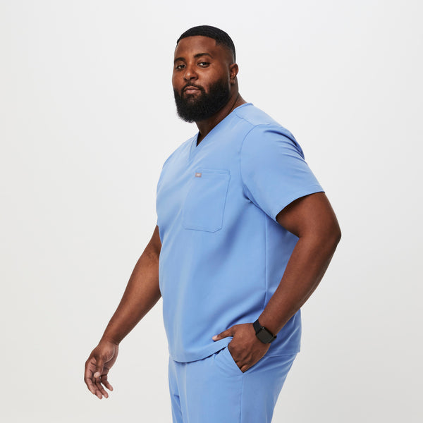 Men's Ceil Blue Leon-  Scrub Top™ (3XL - 6XL)