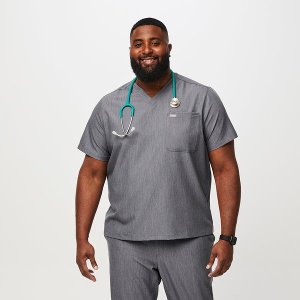 Men's Graphite Leon-  Scrub Top™ (3XL - 6XL)