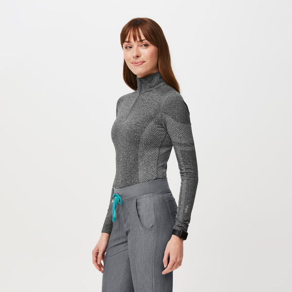 Women's Graphite Salta Seamless ¼ Zip - Long-Sleeve Underscrub