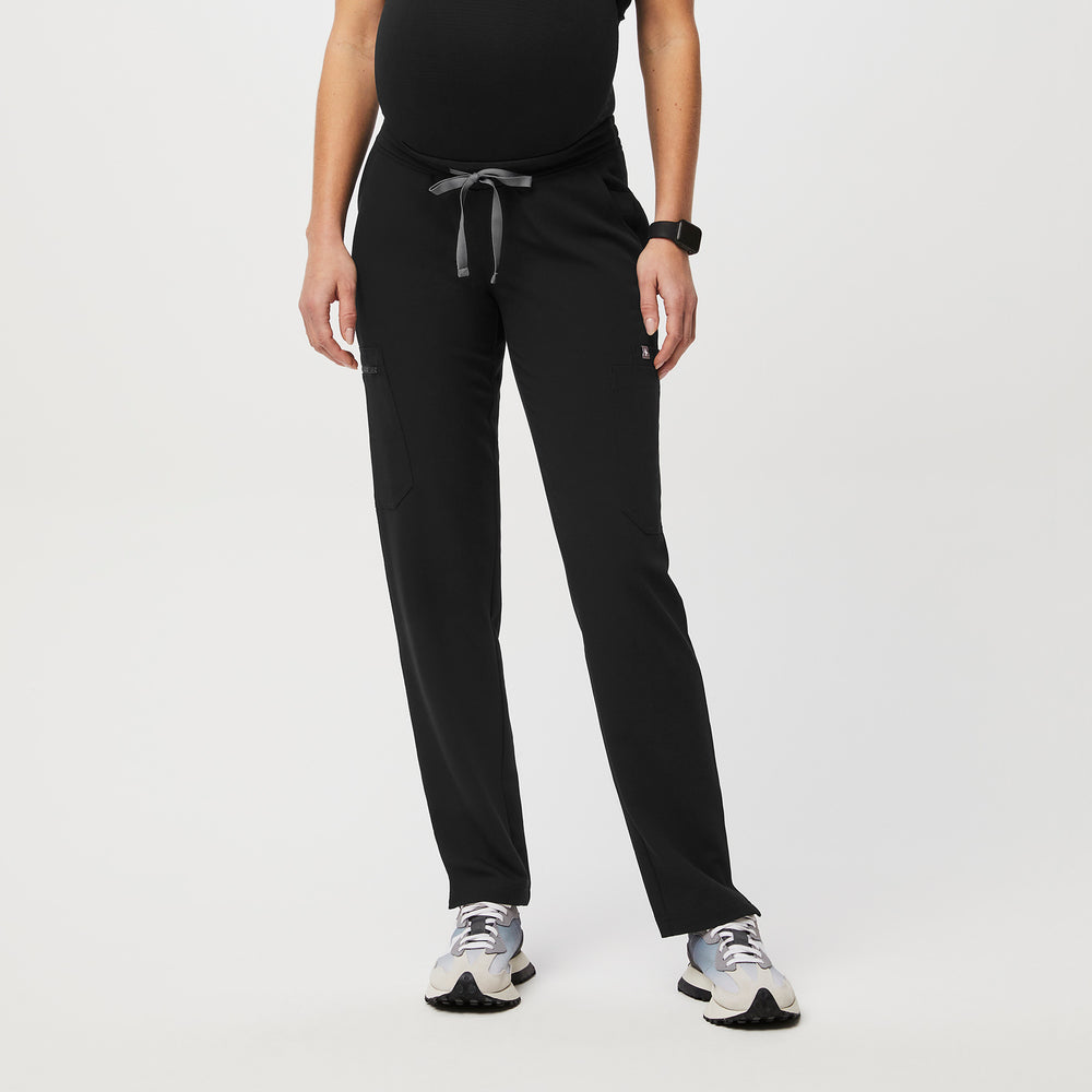 Women's Black Yola™ Maternity - Skinny Scrub Pants
