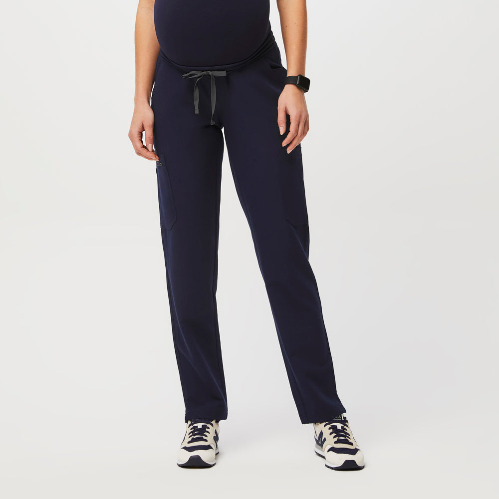 Women's Navy Yola™ Maternity - Skinny Scrub Pants