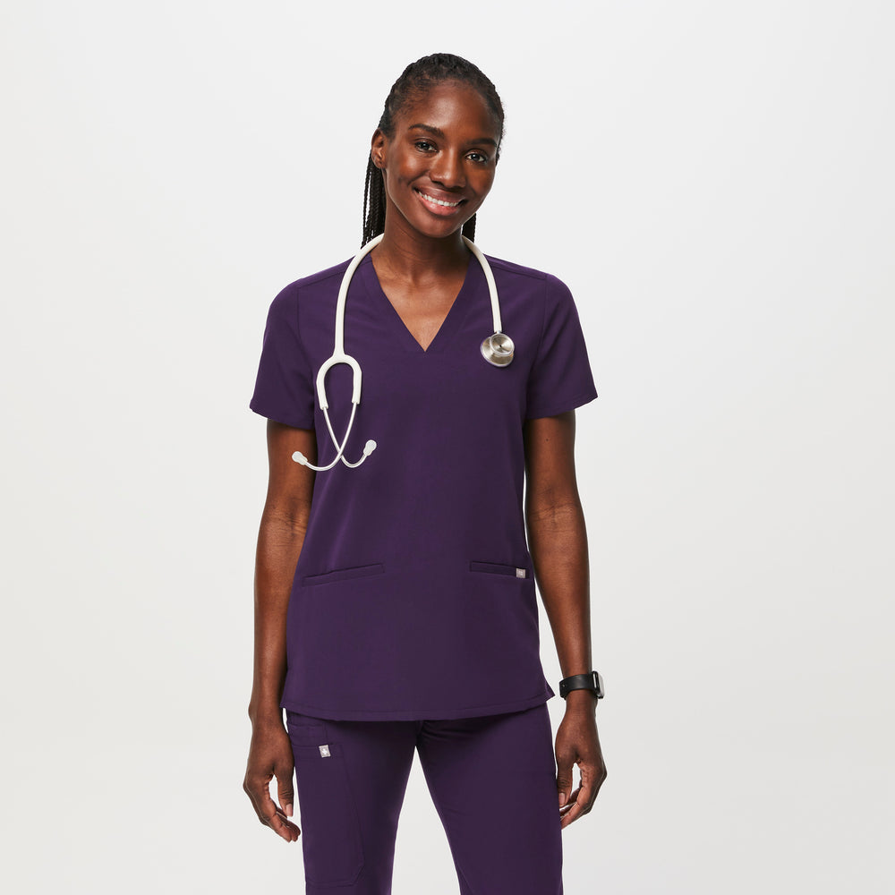 women's Purple Jam Casma™- Three-Pocket Scrub Top (3XL - 6XL)
