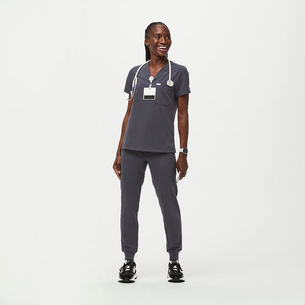 Women's Charcoal Catarina Scrub Top™