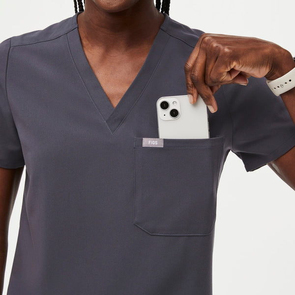 Women's Charcoal Catarina Scrub Top™