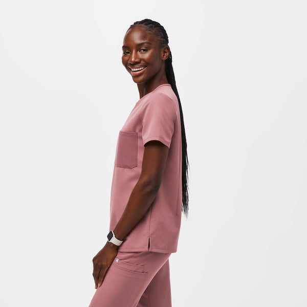 Women's Mauve Catarina™ Contrast -  Scrub Top