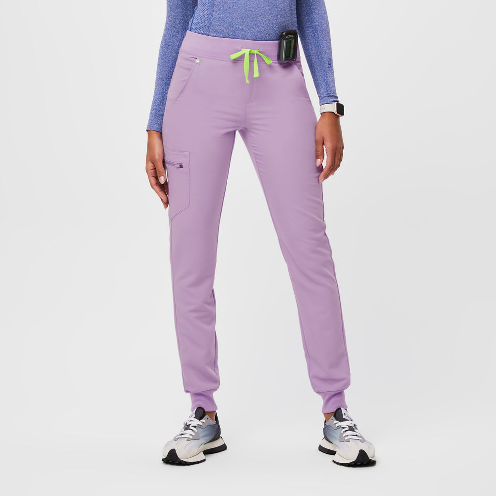 women's Lavender Dew Zamora™ - Petite Jogger Scrub Pants