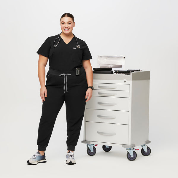 Women's Black Zamora High-Rise™ - Tall Jogger Scrub Pant (3XL - 6XL)