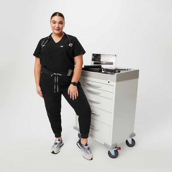 Women's Black Zamora High-Rise™ - Tall Jogger Scrub Pant (3XL - 6XL)