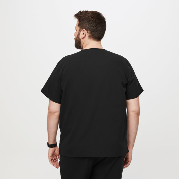 Men's Black Leon-  Scrub Top™ (3XL - 6XL)