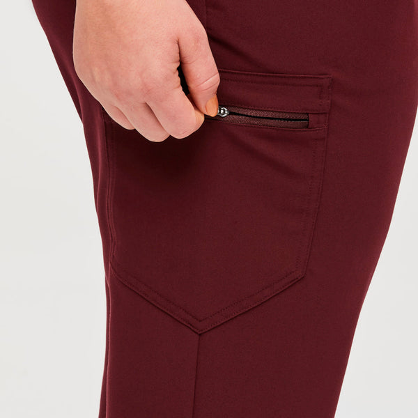 Women's Burgundy Zamora High-Rise™ - Petite Jogger Scrub Pant (3XL - 6XL)