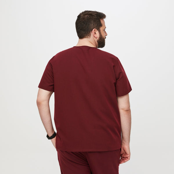 Men's Burgundy Leon-  Scrub Top™ (3XL - 6XL)