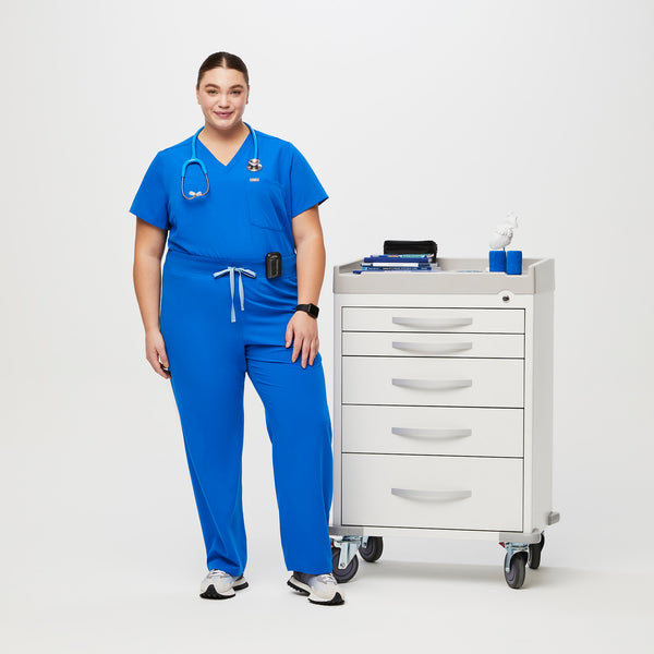 Women's Royal Blue High-Rise Livingston - Petite Straight-Leg Scrub Pant™ (3XL - 6XL)