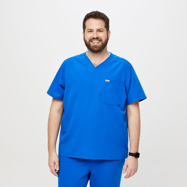 Men's Royal Blue Leon-  Scrub Top™ (3XL - 6XL)