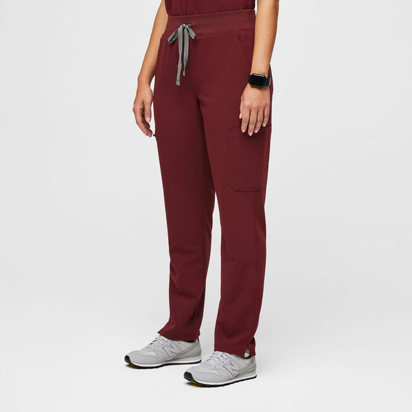 women's Burgundy Yola™ High Waisted 2.0 - Tall Skinny Scrub Pants