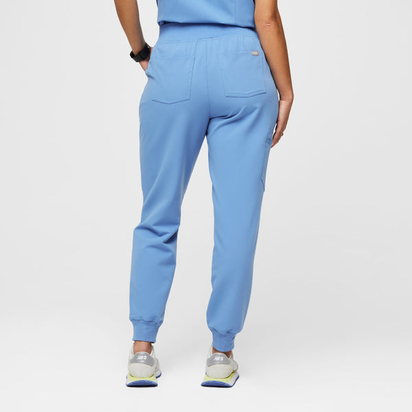 women's Ceil Blue Zamora™ High Waisted - Petite Jogger Scrub Pants