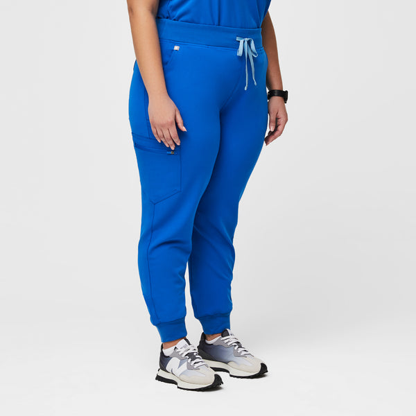 women's Royal Blue High Waisted Zamora™ - Tall Jogger Scrub Pants (3XL - 6XL)