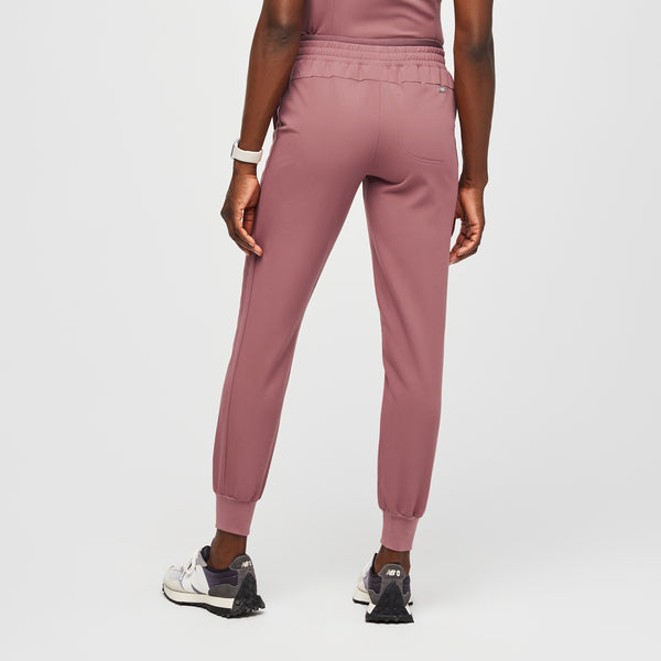 women's Mauve Mari Skinny Petite Jogger Scrub Pants