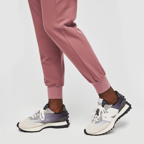 women's Mauve Mari Skinny Petite Jogger Scrub Pants