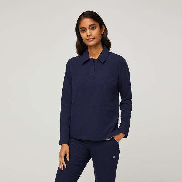 women's Navy Nala - Longsleeve ScrubPolo™